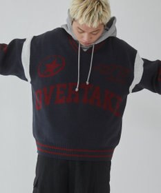 WEGO 【ユニセックス着用ITEM】ラインリブゲームロゴプルオーバー