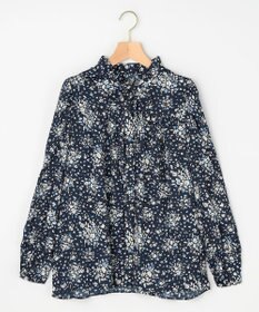 組曲 モザイクフラワープリント ブラウス