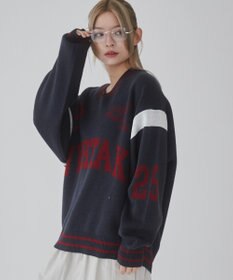 WEGO 【ユニセックス着用ITEM】ラインリブゲームロゴプルオーバー