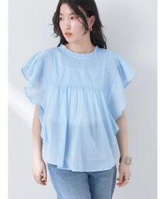 earth music&ecology コットンボイルフリルブラウス