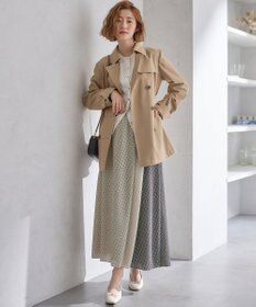 23区 コットンポリエステルギャバジン ショート トレンチコート