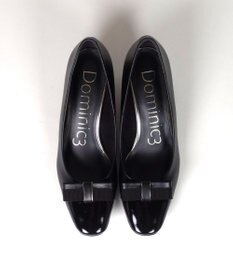 Dominic3 グログランリボン スクエアトゥパンプス