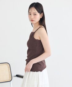 earth music&ecology カップ付レースキャミソール