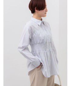 Te chichi ペプラムシャーリングシャツブラウス