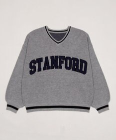 WEGO VネックグラフィックニットBIGプルオーバー