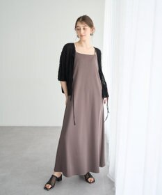 YECCA VECCA 2wayリボンフリンジニットカーディガン