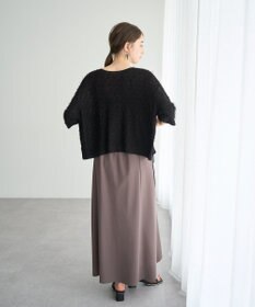 YECCA VECCA 2wayリボンフリンジニットカーディガン