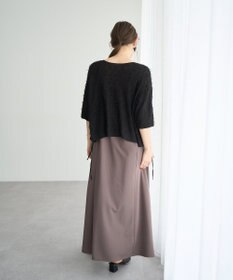 YECCA VECCA 2wayリボンフリンジニットカーディガン