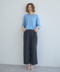 YECCA VECCA 2wayリボンフリンジニットカーディガン