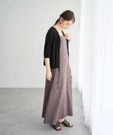 YECCA VECCA 2wayリボンフリンジニットカーディガン