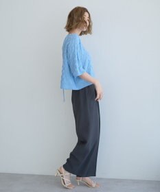 YECCA VECCA 2wayリボンフリンジニットカーディガン