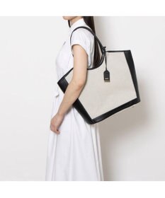 UNBILLION ペルケ perche / キャンバス・牛革トリミングトート