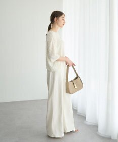 YECCA VECCA 2wayリボンフリンジニットカーディガン