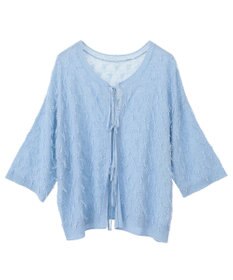 YECCA VECCA 2wayリボンフリンジニットカーディガン