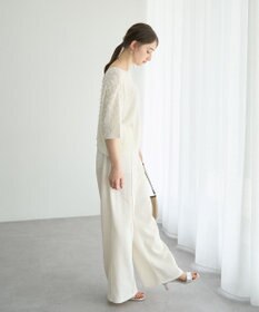 YECCA VECCA 2wayリボンフリンジニットカーディガン