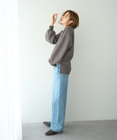 YECCA VECCA フェイクスエードデザインステッチプルオーバー