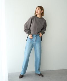 YECCA VECCA フェイクスエードデザインステッチプルオーバー