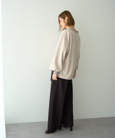 YECCA VECCA フェイクスエードデザインステッチプルオーバー