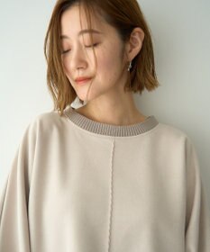 YECCA VECCA フェイクスエードデザインステッチプルオーバー