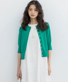 組曲 L ドライタッチ 5分袖カーディガン