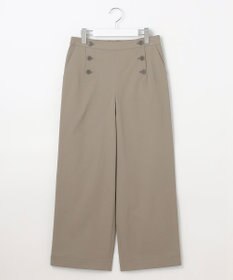 J.PRESS LADIES 【洗える・接触冷感・UVケア・吸水速乾・防透け】麻シェルドライ ワイドストレート マリン パンツ