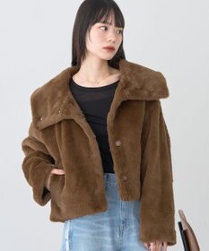 earth music&ecology ファーショートブルゾン