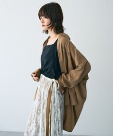 YECCA VECCA バックギャザーロングシャツ