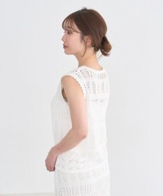 earth music&ecology 【セットアップ対応】透かし編みニットベスト