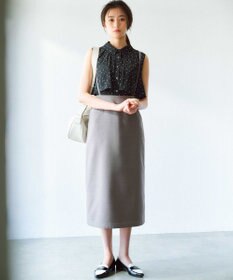 組曲 【入江未悠さんコラボ】ギャザーライトデシンティアード ブラウス