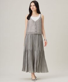 自由区 【接触冷感・洗える】ハンドワッシャープリーツ スカート