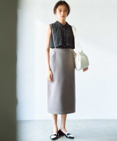 組曲 S 【入江未悠さんコラボ】ギャザーライトデシンティアード ブラウス