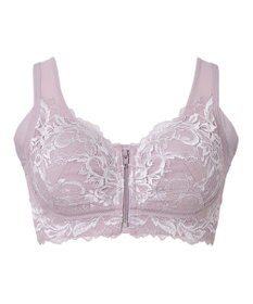 BRADELIS New York 【BRADELIS NewYork peace / ノンワイヤー・フロント留め・スッキリ着痩せ】細く見えるフロントファスナーブラ23 S～5L