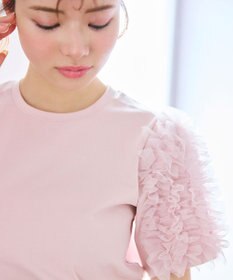 Feroux チュールスリーブ Tシャツ