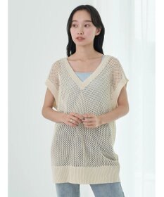 earth music&ecology Ｖネックメッシュベスト