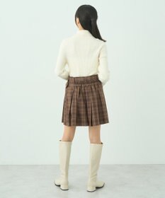 earth music&ecology ベルト付きプリーツミニスカート