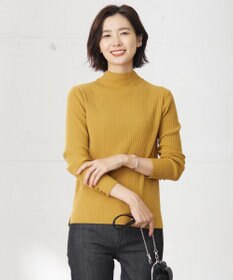 J.PRESS LADIES 針抜きフライス ボトルネック リブ カットソー