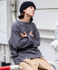 WEGO ピグメントクルーネックロンT