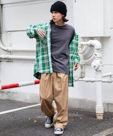 WEGO ピグメントクルーネックロンT