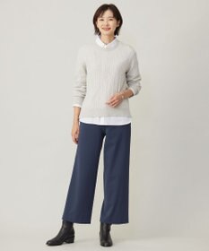 J.PRESS LADIES L 【洗える】WOOL BLEND AIR クルーネック ニット