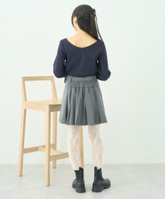 earth music&ecology ベルト付きプリーツミニスカート