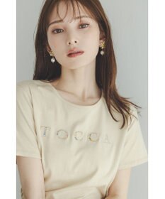 TOCCA TEXT LOGO TEE Tシャツ ベージュ系