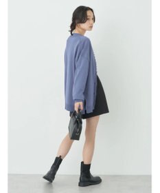 earth music&ecology サイドスリットルーズＶネックカーディガン