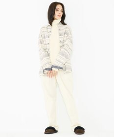 JOSEPH ABBOUD MOUNTAIN 【SPACE／UNISEX】OGスラブシャンブレーマルチボーダー シャツ