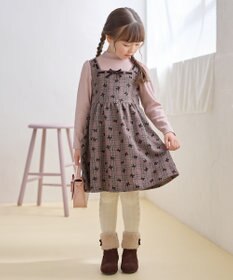 ANY KIDS チェック柄 ドッキング ワンピース