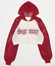 WEGO ラグランメッシュニットショートパーカー