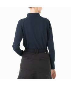 ZERO HALLIBURTON 【雑誌掲載・吸汗速乾・UVケア】 鹿の子 モックネックロングシャツ ZHG-W4A 1b 82872 ゴルフウェア