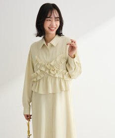 Green Parks ＳＥＴ２点フリルビスチェ＋シャツワンピース