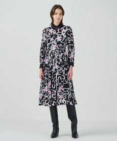 GRACE CONTINENTAL キカフラワープリーツドレス