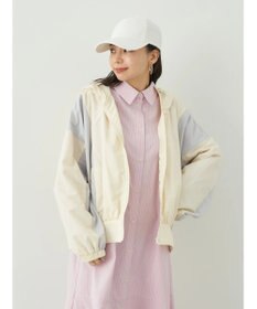 earth music&ecology コクーンギャザー切替ブルゾン