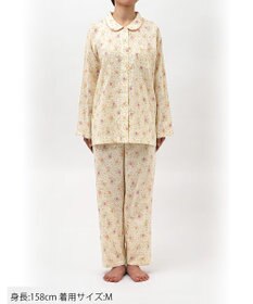 Wing パジャマ 綿100%(本体) 二重ガーゼ レディース 長袖 長ズボン EP5074 ウイング／ワコール